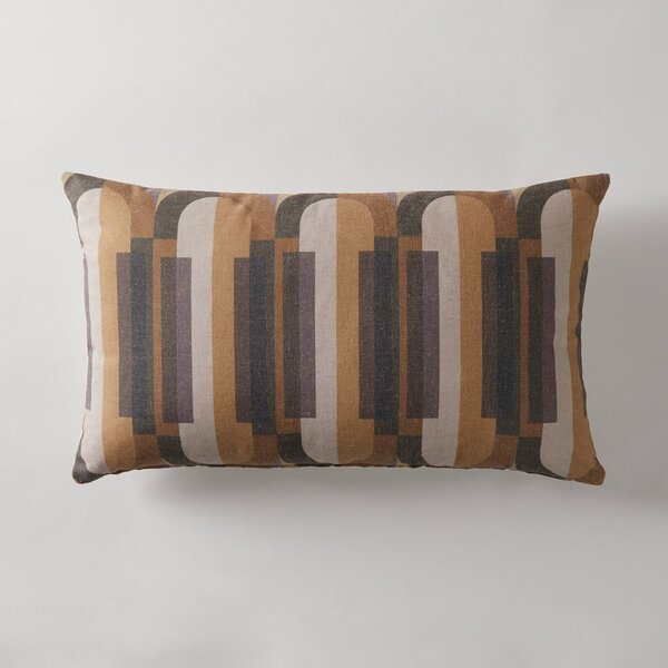 Bauhaus Style Oval Print Cushion