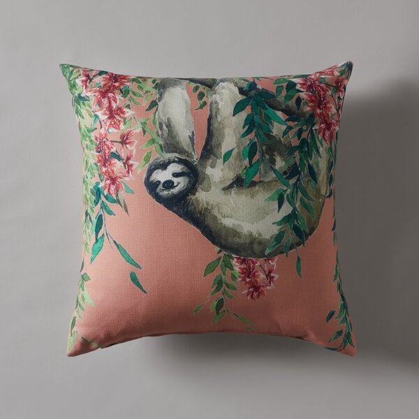 Sloth Jungle Print Cushion