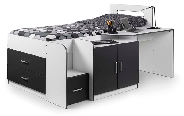 Cookie Cabin Bed, White & Grey