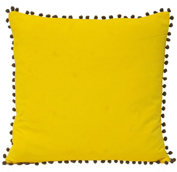 Velvet Pom Pom Cushion