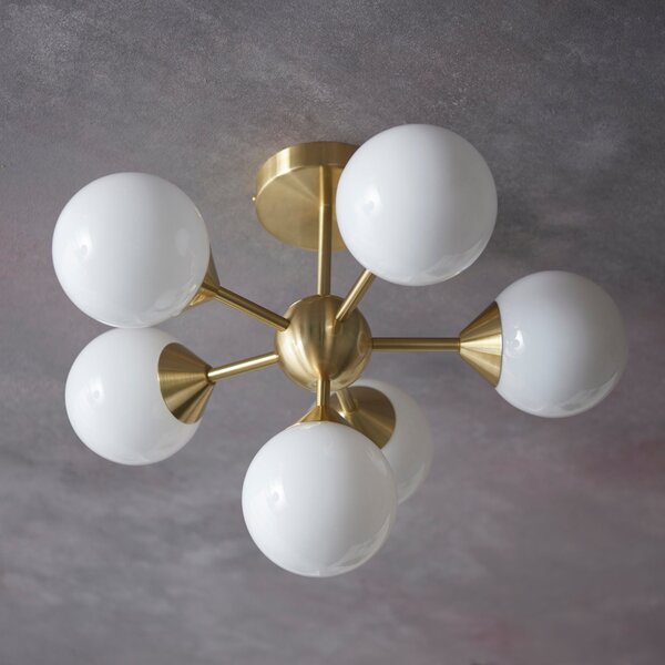 Vogue Elberton 6 Light Semi Flush Ceiling Light