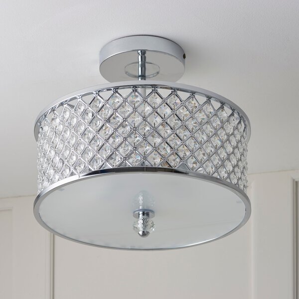 Vogue Hudson 3 Light Semi Flush Ceiling Light