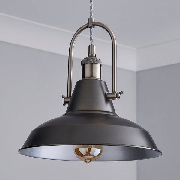 Lucas Industrial Pewter Pendant Light