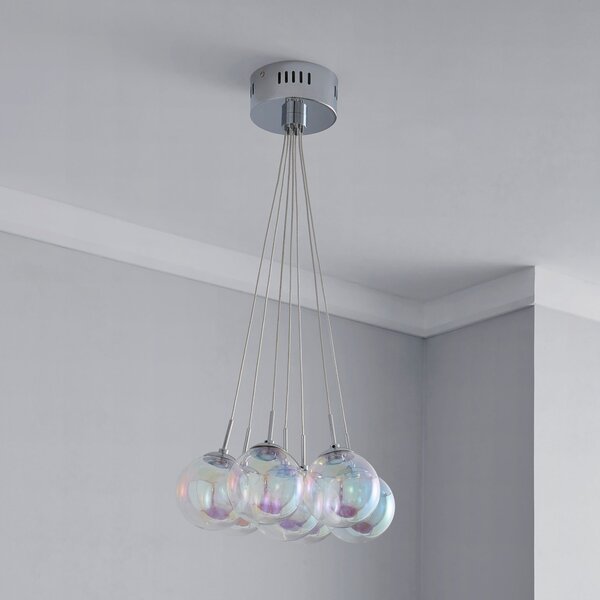 Elmira 7 Light Bubble Glass LED Cluster Ceiling Light