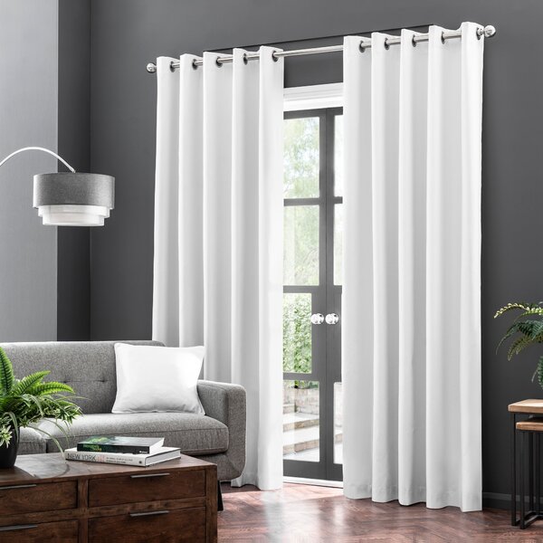 Luna Brushed Blackout Eyelet Curtains