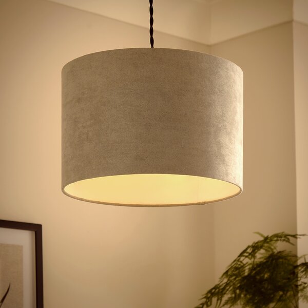 Lona Suede Drum Lamp Shade