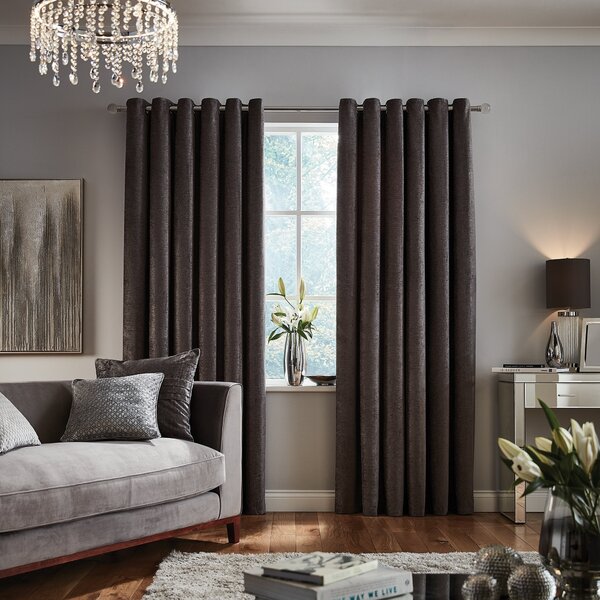 Chenille Eyelet Curtains