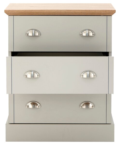 Kendal 3 Drawer Chest, Grey