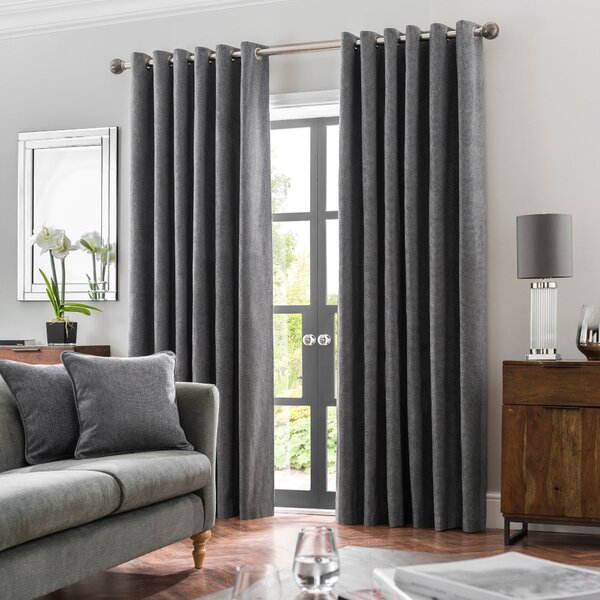 Oxford Chenille Eyelet Curtains