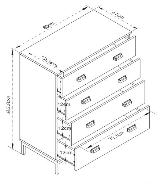 Fulton 4 Drawer Chest