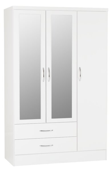 Nevada Triple 2 Drawer Wardrobe, Mirrored