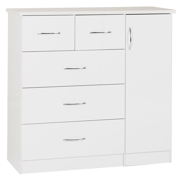 Nevada Small Single 5 Drawer Wardrobe