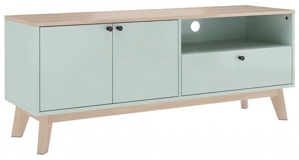 HOMCOM TV Stand Cabinet for Television up to 36 Inch, Modern TV Unit with 2 Doors, Entertainment Center with Adjustable Shelf