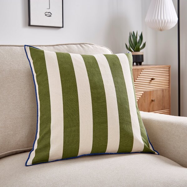 Pride & Joy Stripe Green Cushion Green