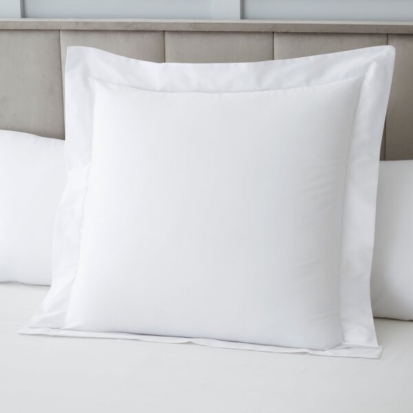 Hotel 230 Thread Count Cotton Sateen Continental Pillowcase White
