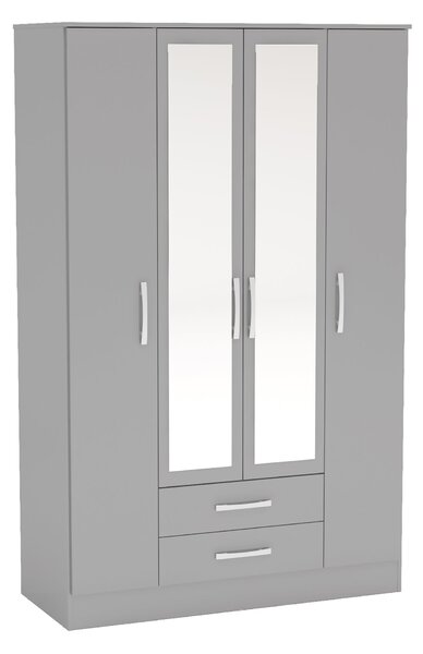 Lynx 4 Door Wardrobe, Mirrored