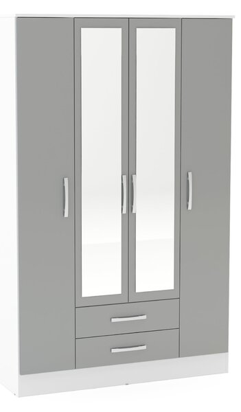 Lynx 4 Door Wardrobe, Mirrored