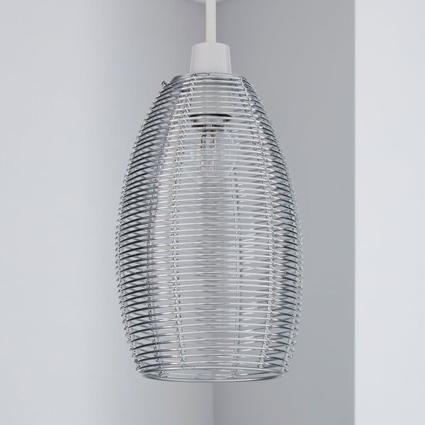 Cigar Wire Silver Easy Fit Pendant Shade