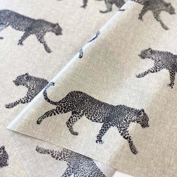 By the Metre Leopard Natural Oil Cloth