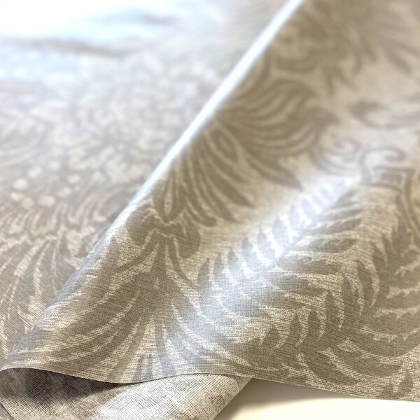 By the Metre Signature Damask French Grey Oil Cloth