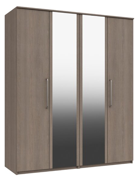 Parker 4 Door Wardrobe, Mirrored