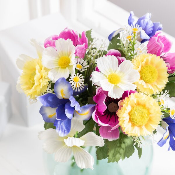 Artificial Daisy and Iris Bouquet