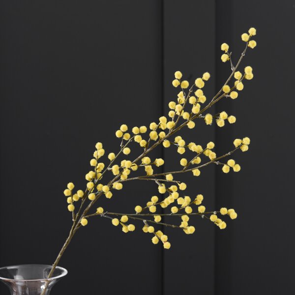 Artificial Yellow Mimosa Stem