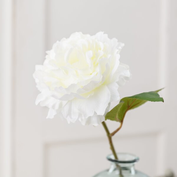 Artificial Cream Peony Stem