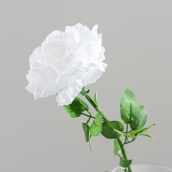 Artificial White Rose Stem