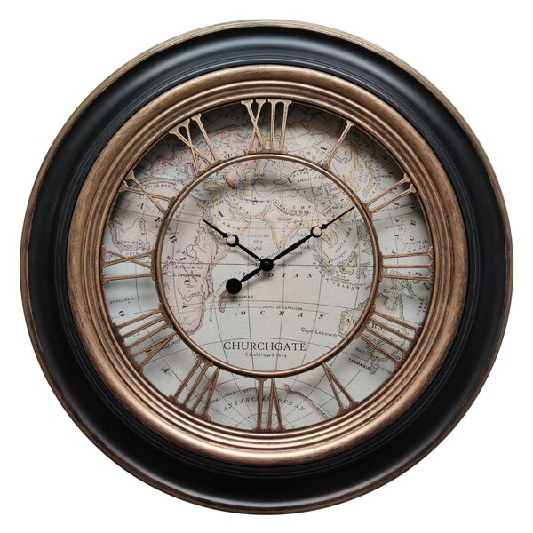 Antique Map Wall Clock