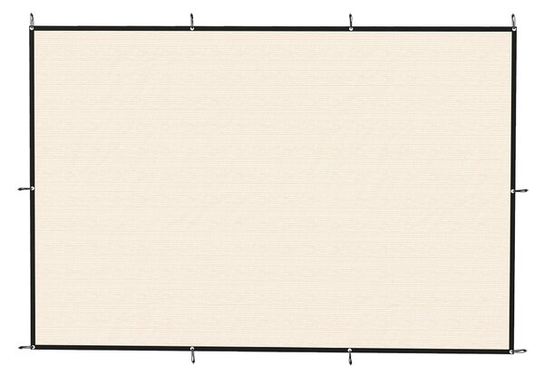 Outsunny Sun Shade Sail UV Protection Canopy with Stainless Steel Eyelets for Patio Garden 2 x 3 m Beige