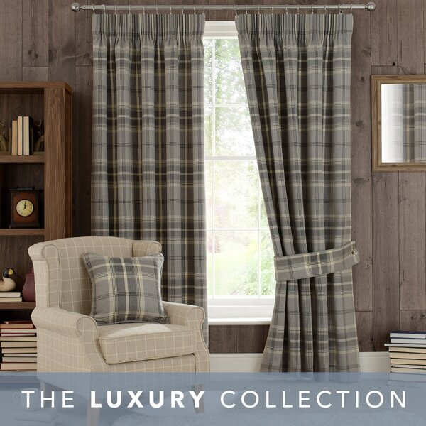 Highland Check Pencil Pleat Curtains