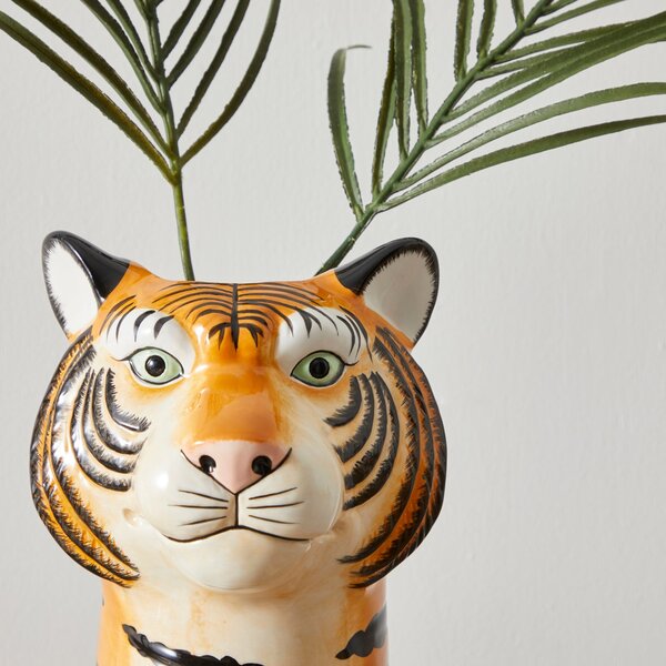 Ceramic Tiger Head Ceramic Vase