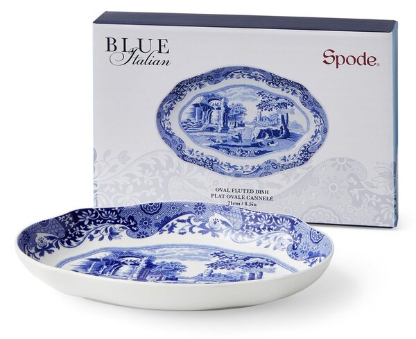 Spode Blue Italian fat oval 14x21 cm Blue-white