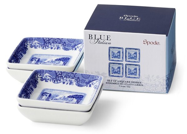 Spode Blue Italian tile 8x8 cm 4-pack Blue-white