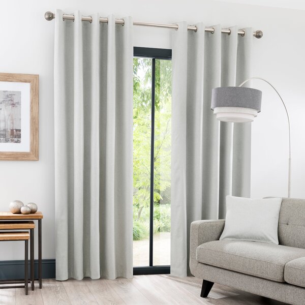 Luna Brushed Blackout Eyelet Curtains