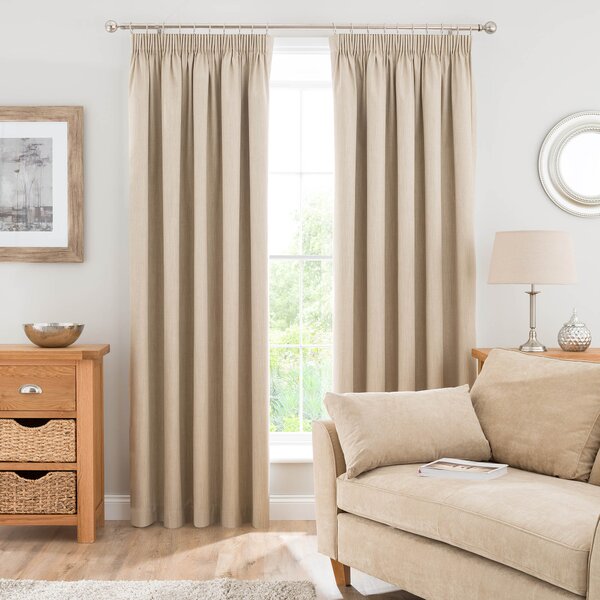 Solar Blackout Pencil Pleat Curtains