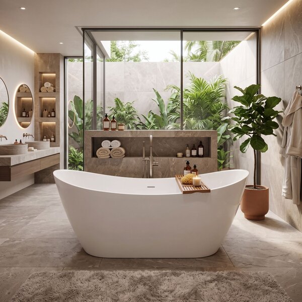 Freestanding bath Rea Ferrano 180