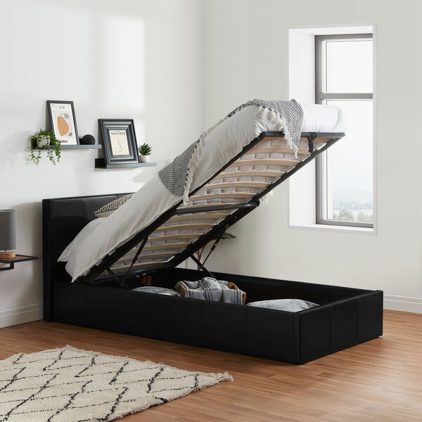 Berlin Ottoman Bed Frame, Faux Leather