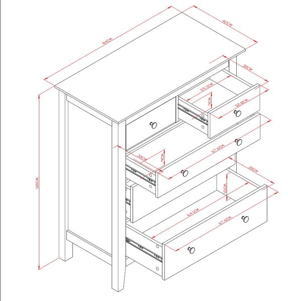 Lynton 5 Drawer Chest