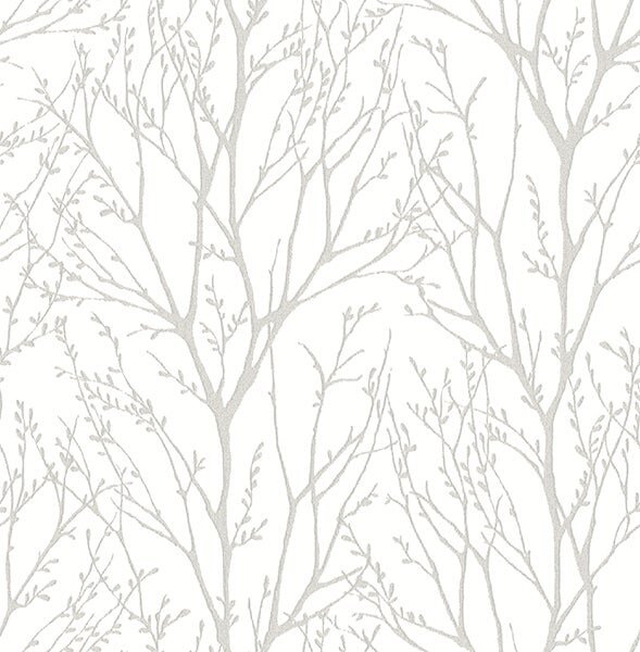 NuWallpaper Treetops Grey Self Adhesive Wallpaper