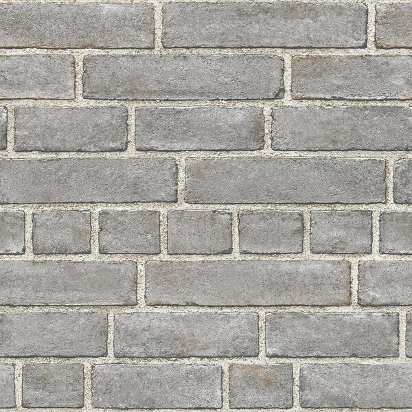 NuWallpaper Brick Facade Grey Self Adhesive Wallpaper