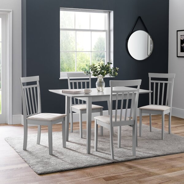 Rufford Dining Table with 4 Coast Chairs Grey