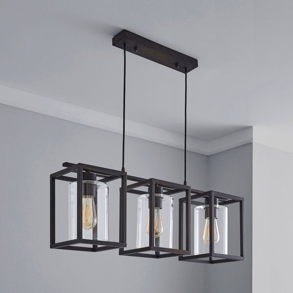 London Industrial 3 Light Diner Ceiling Light