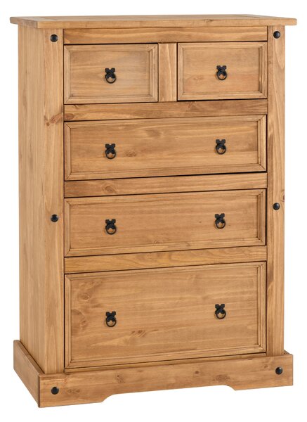 Corona 5 Drawer Chest, Pine