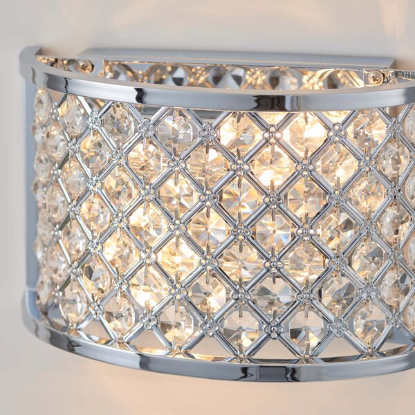 Vogue Hudson 2 Light Crystal Wall Light