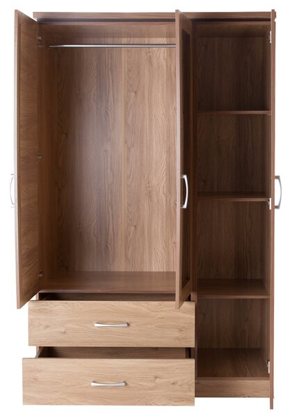 Charles Triple Wardrobe, Mirrored