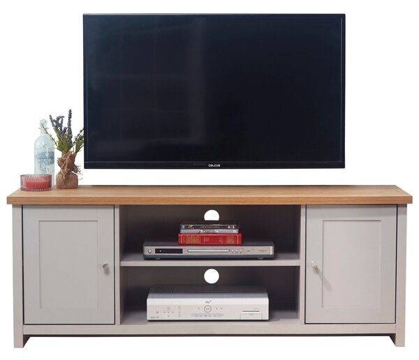 Lancaster TV Unit, Grey and Oak for TVs up to 55"