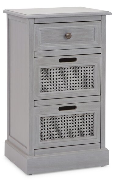 Lucy Cane 3 Drawer Bedside Table