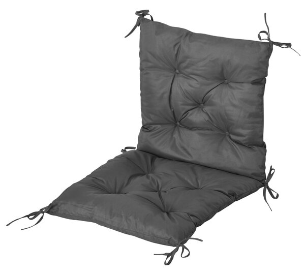 Outsunny Set of 2 Outdoor Seat Cushions 50W x 98L x 8Dcm Comfortable Seat Pad with Backrest for Sunbeds, Rocking Chairs, Loungers